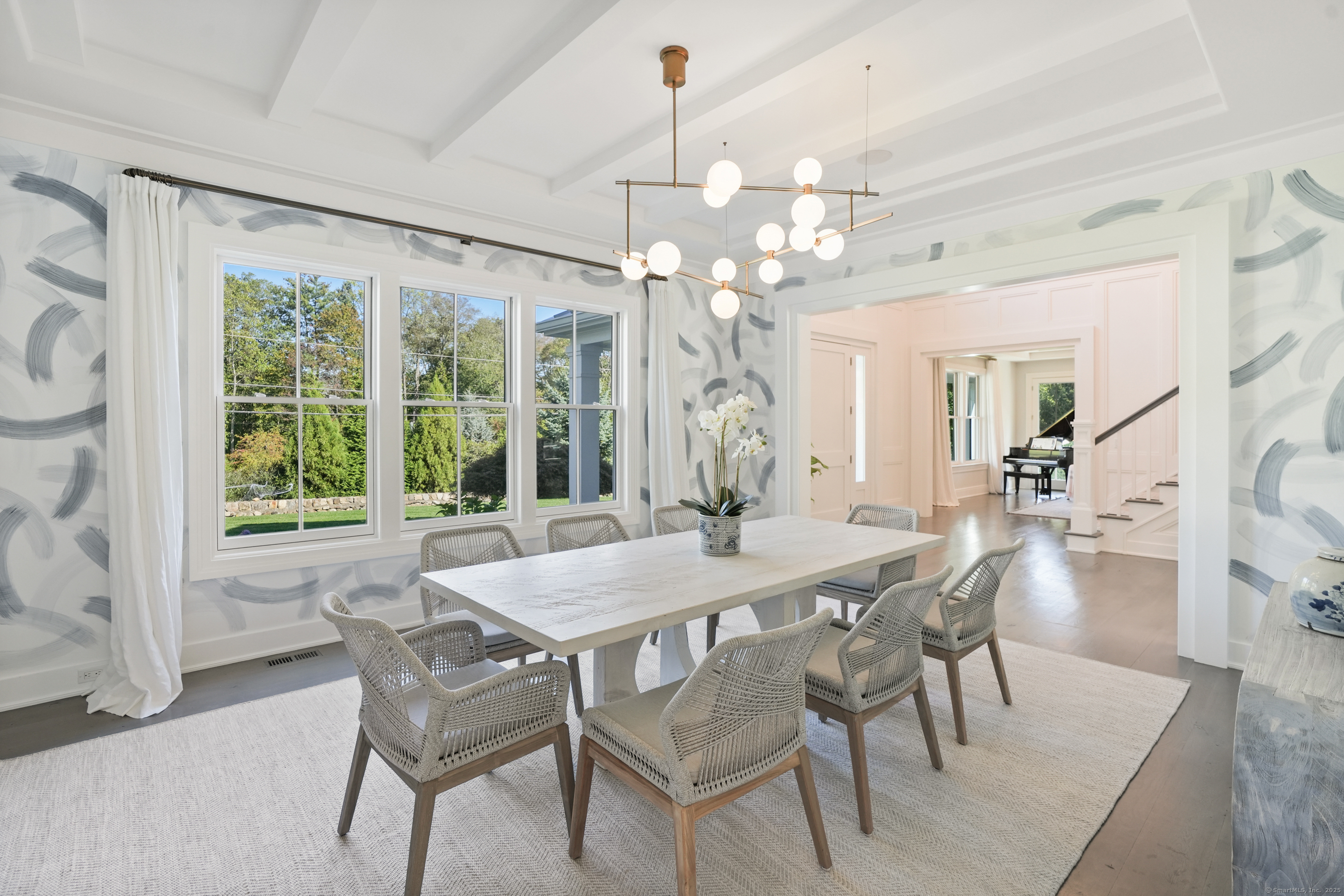 9 Burr Farms Road Westport, CT 06880 - Photo 5 of 40 a view of a dining room with furniture window and outside view