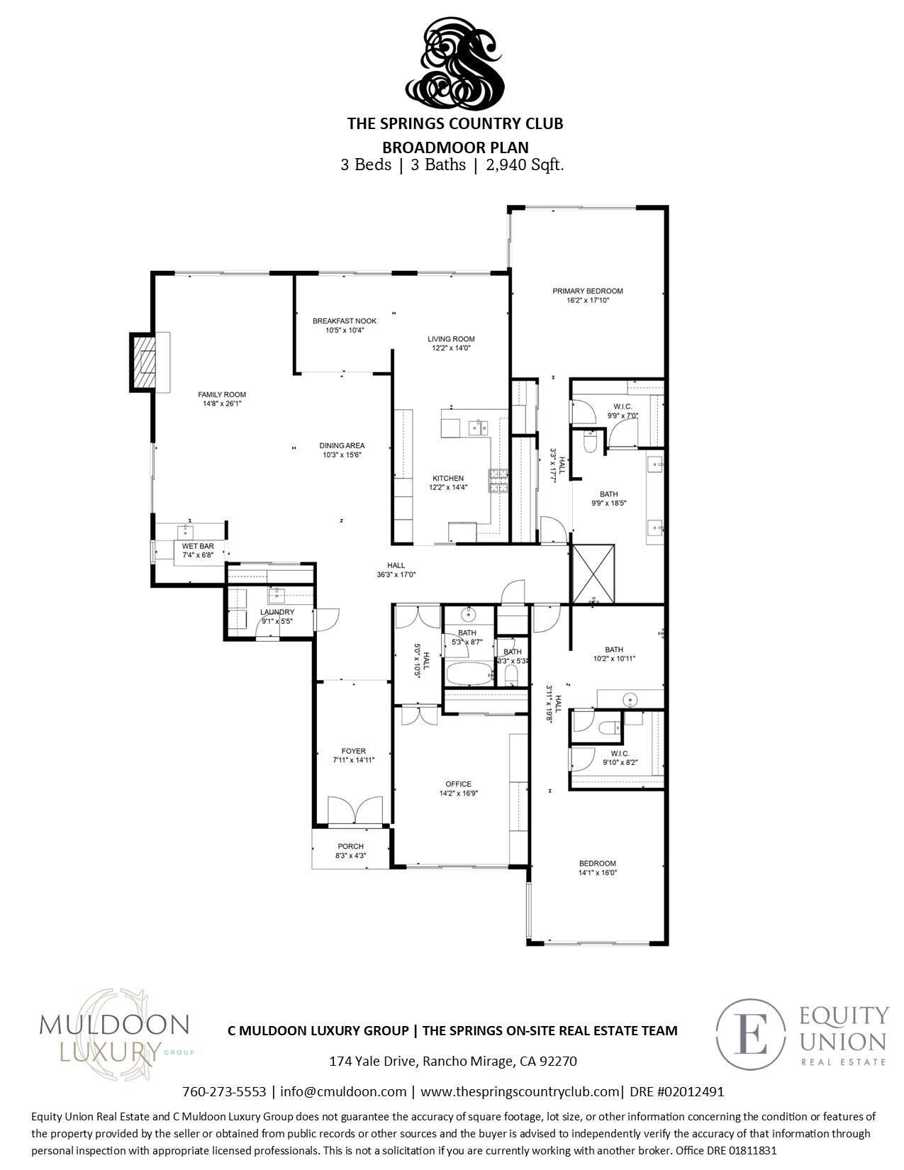 14 Reed Court Rancho Mirage, CA 92270 - Photo 36 of 36 Broadmoor Floorplan