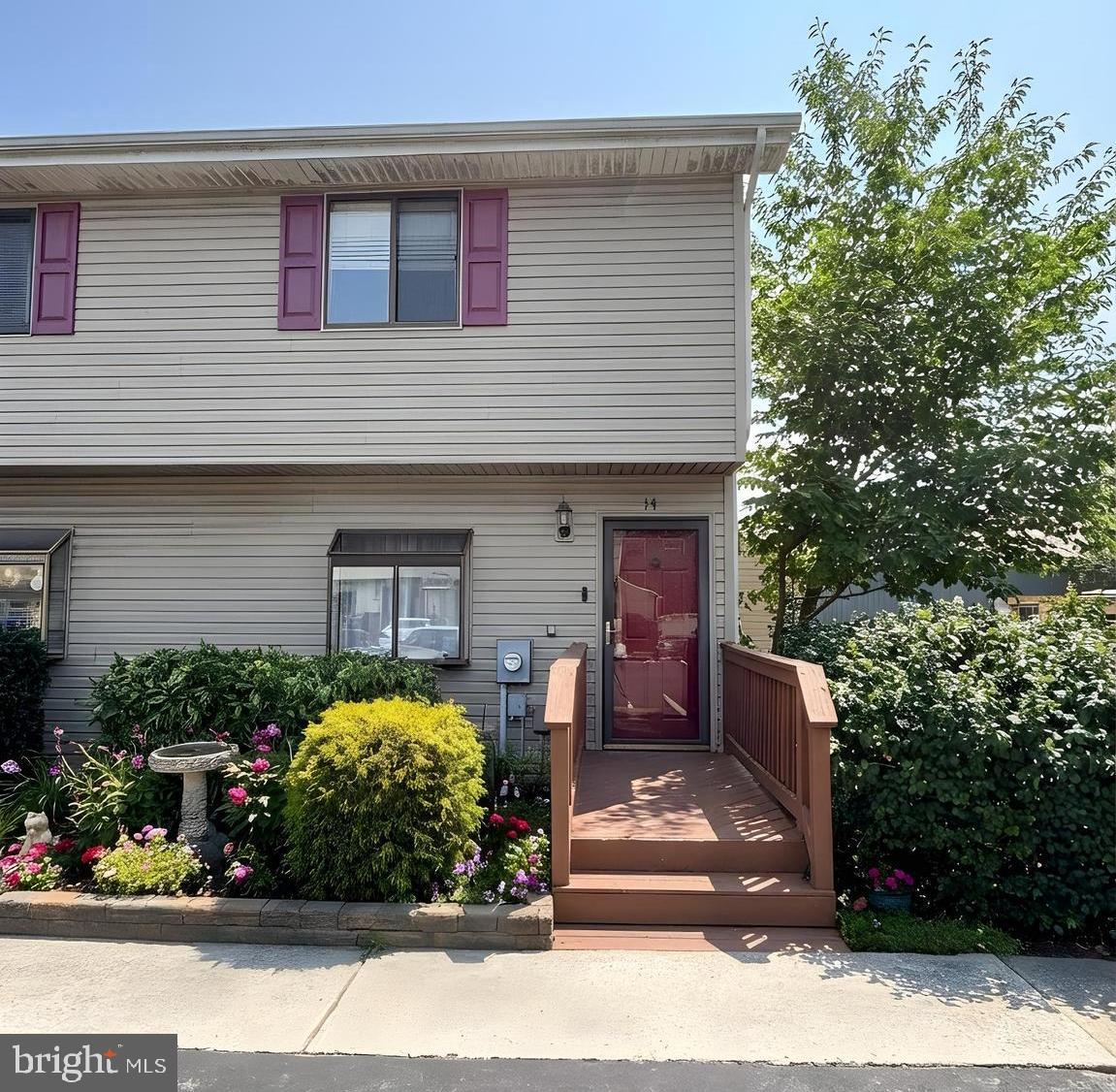 a front view of a house