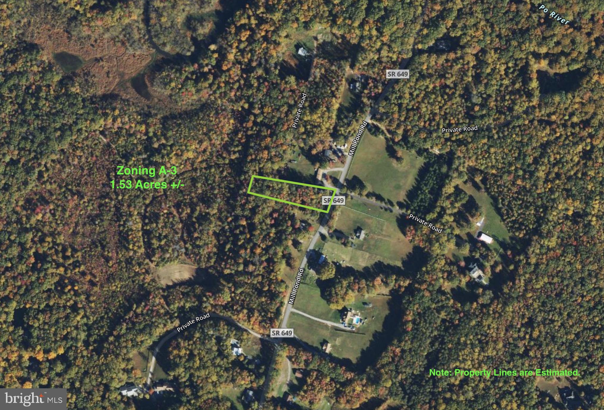 9236 Mill Pond Road Spotsylvania, VA 22551 - Photo 2 of 5 an aerial view of residential house with outdoor space