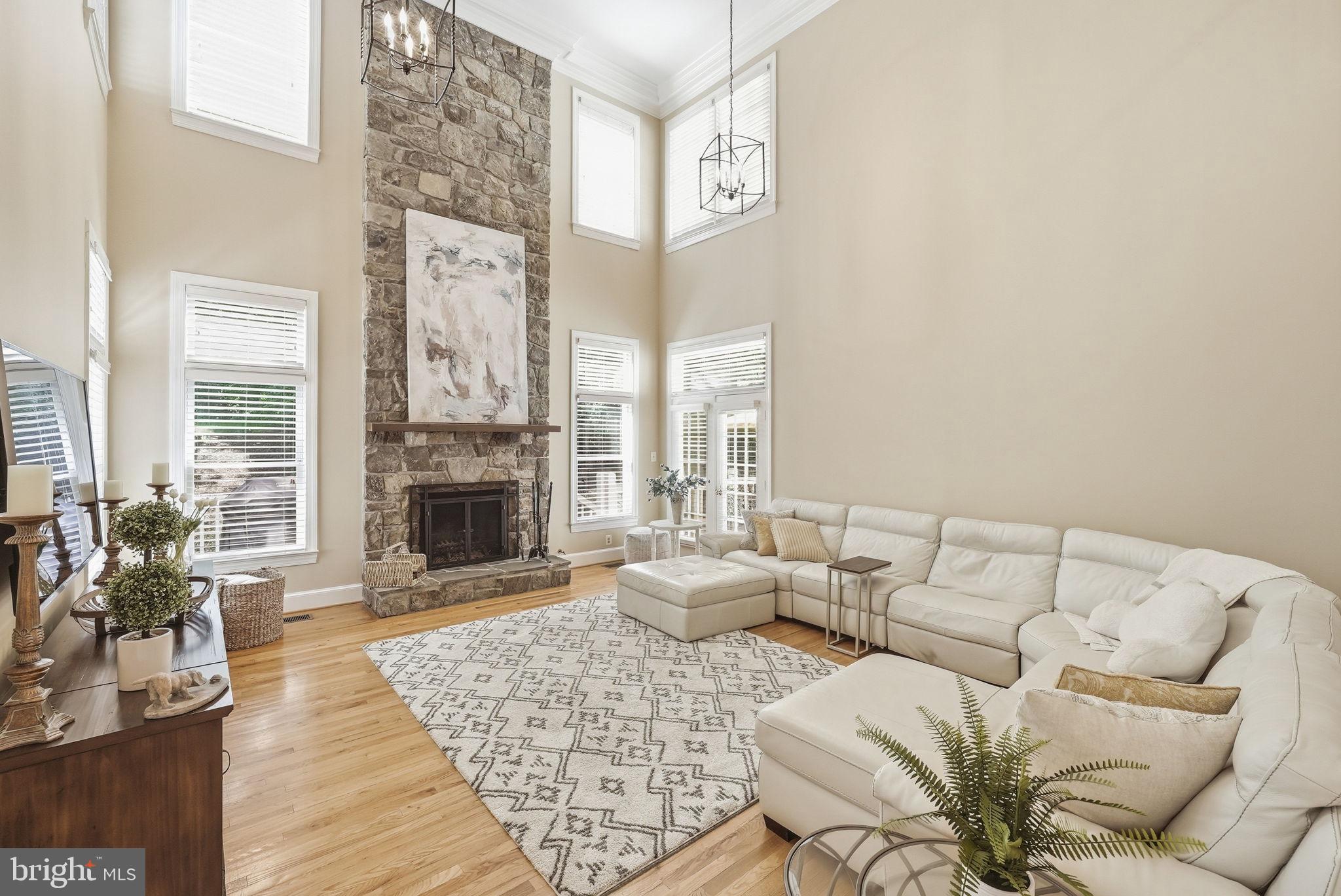 12309 Blair Ridge Road Fairfax, VA 22033 - Photo 18 of 80 TWO STORY STONE FIREPLACE