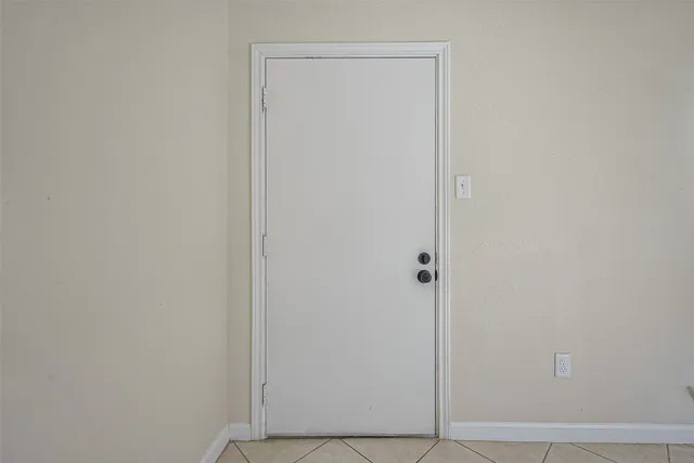 a view of wooden door