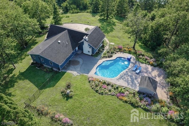 2 Rossi Drive Clinton, NJ 08809 - Photo 44 of 73 an aerial view of a house with yard swimming pool and outdoor seating