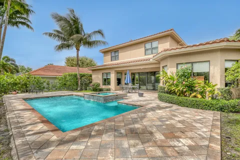 a view of outdoor space and swimming pool