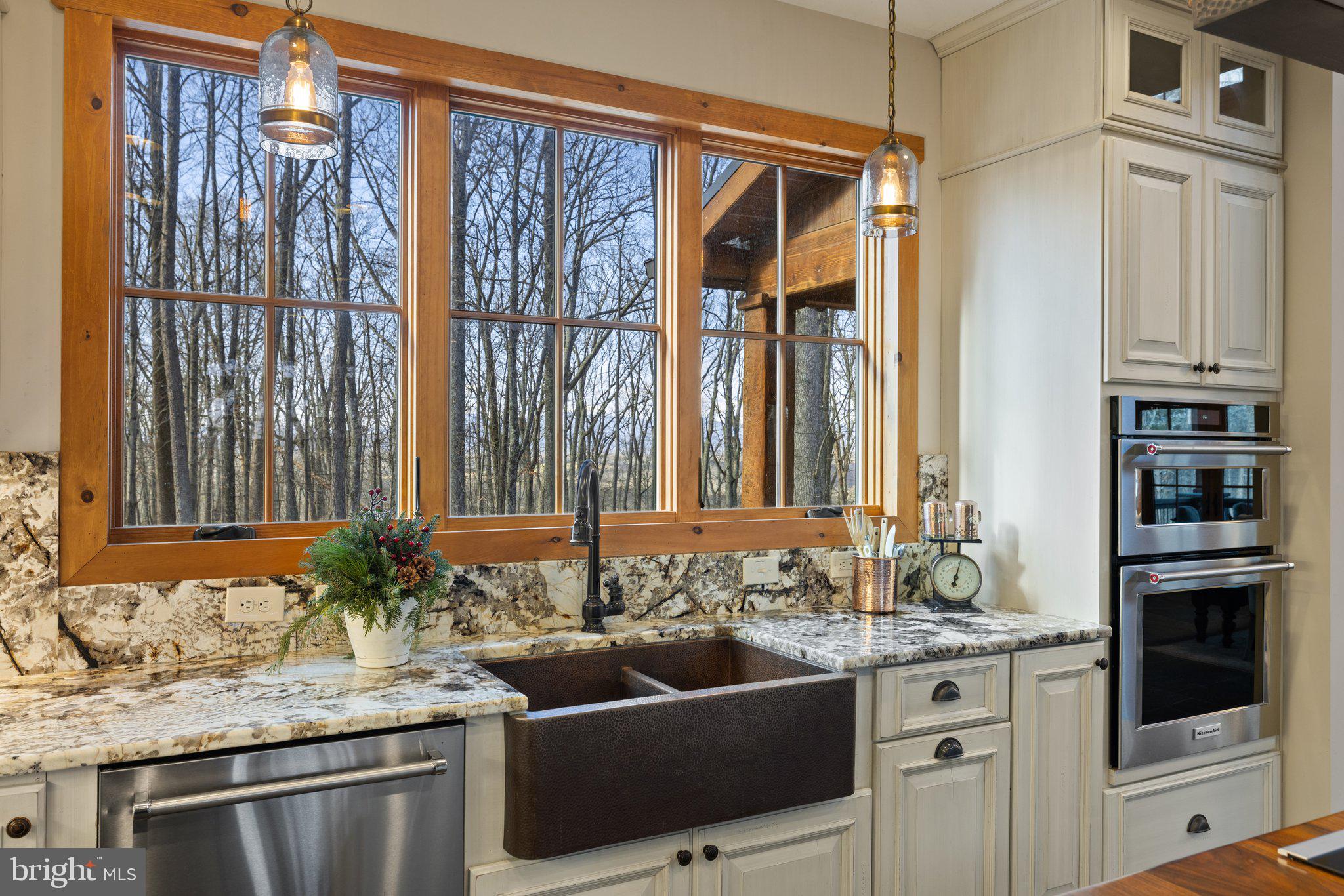 6416 Weadon Ridge Lane Marshall, VA 20115 - Photo 24 of 92 Gourmet Kitchen w/Copper Farm Sink & Treed Views