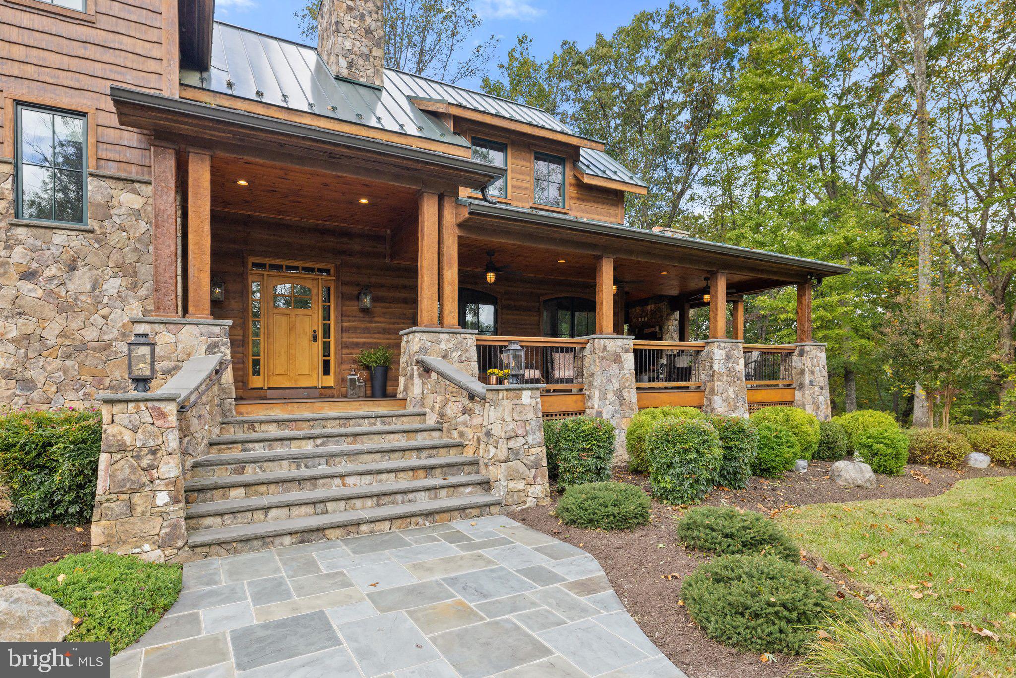 6416 Weadon Ridge Lane Marshall, VA 20115 - Photo 6 of 92 Cascading Stone Stairs Leads to Front Entry