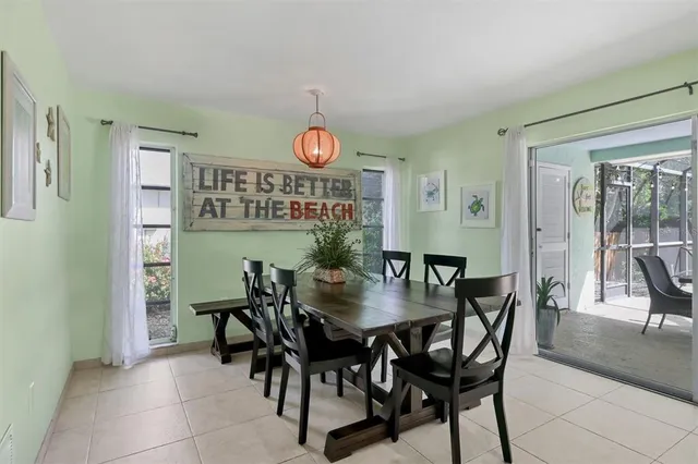 a view of a dining room and livingroom