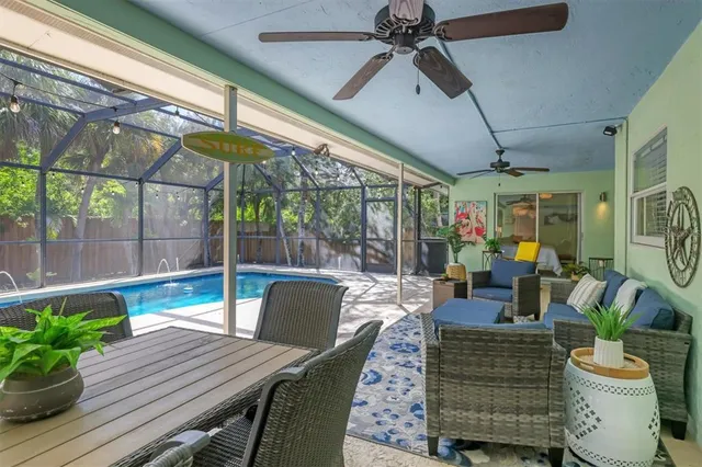 a outdoor space with furniture