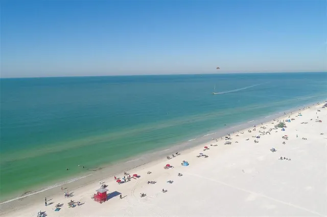a view of an ocean beach