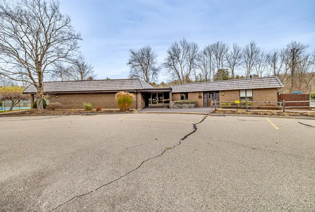 a view of a backyard