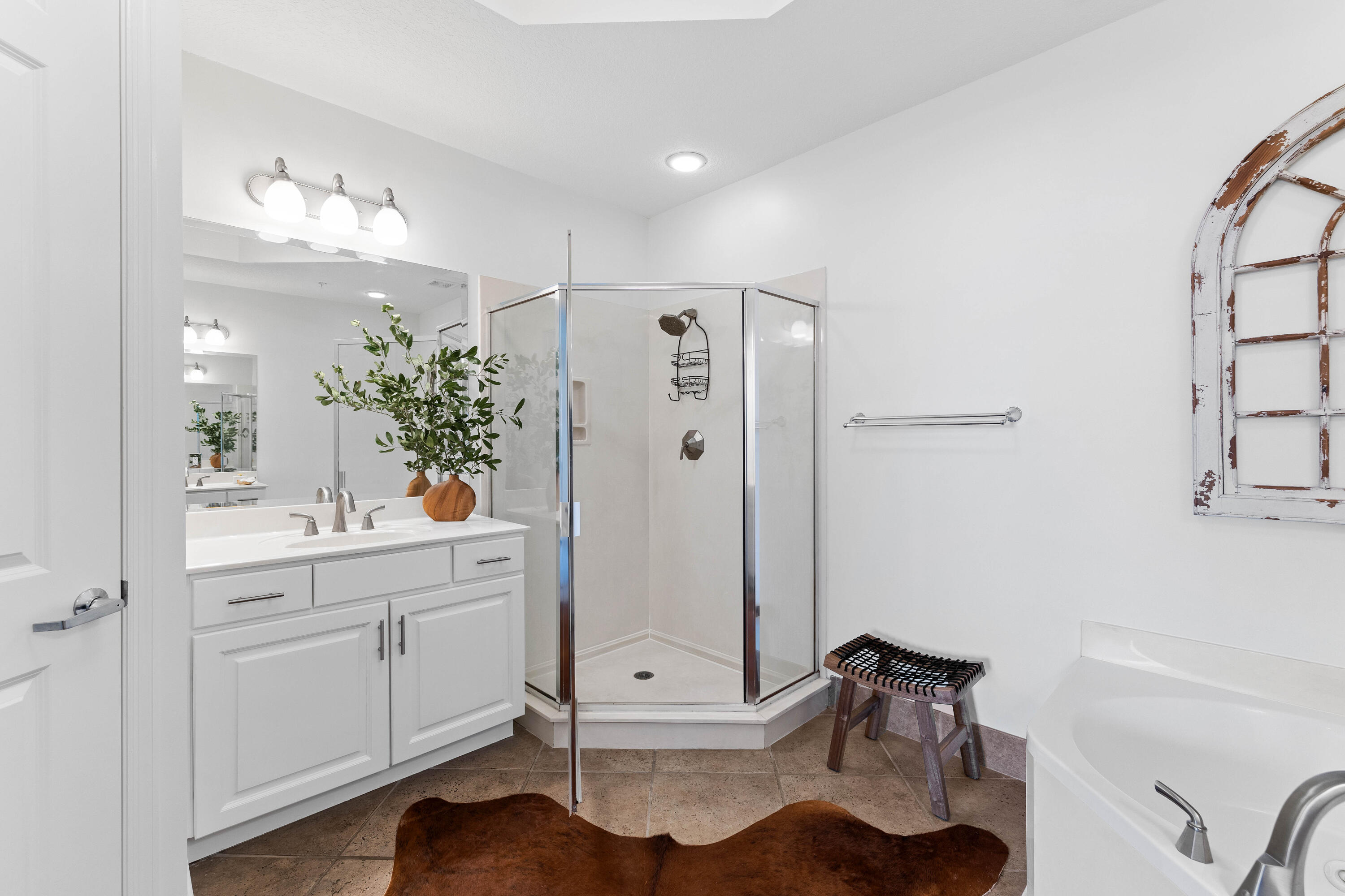 9961 East County Highway 30A, Unit 205 Inlet Beach, FL 32461 - Photo 22 of 45 a spacious bathroom with a double vanity sink mirror and bathtub