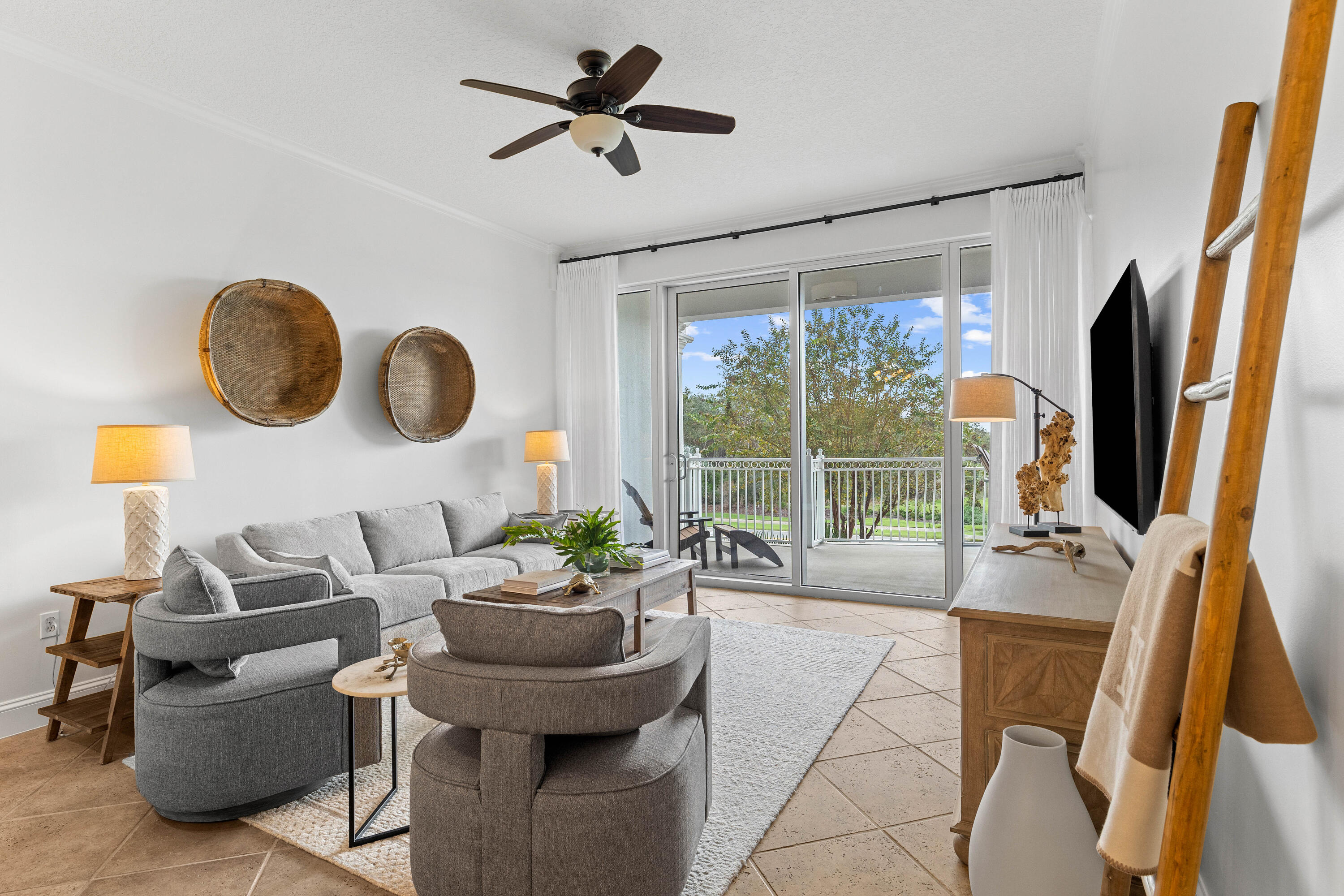 9961 East County Highway 30A, Unit 205 Inlet Beach, FL 32461 - Photo 4 of 45 a living room with furniture and a large window