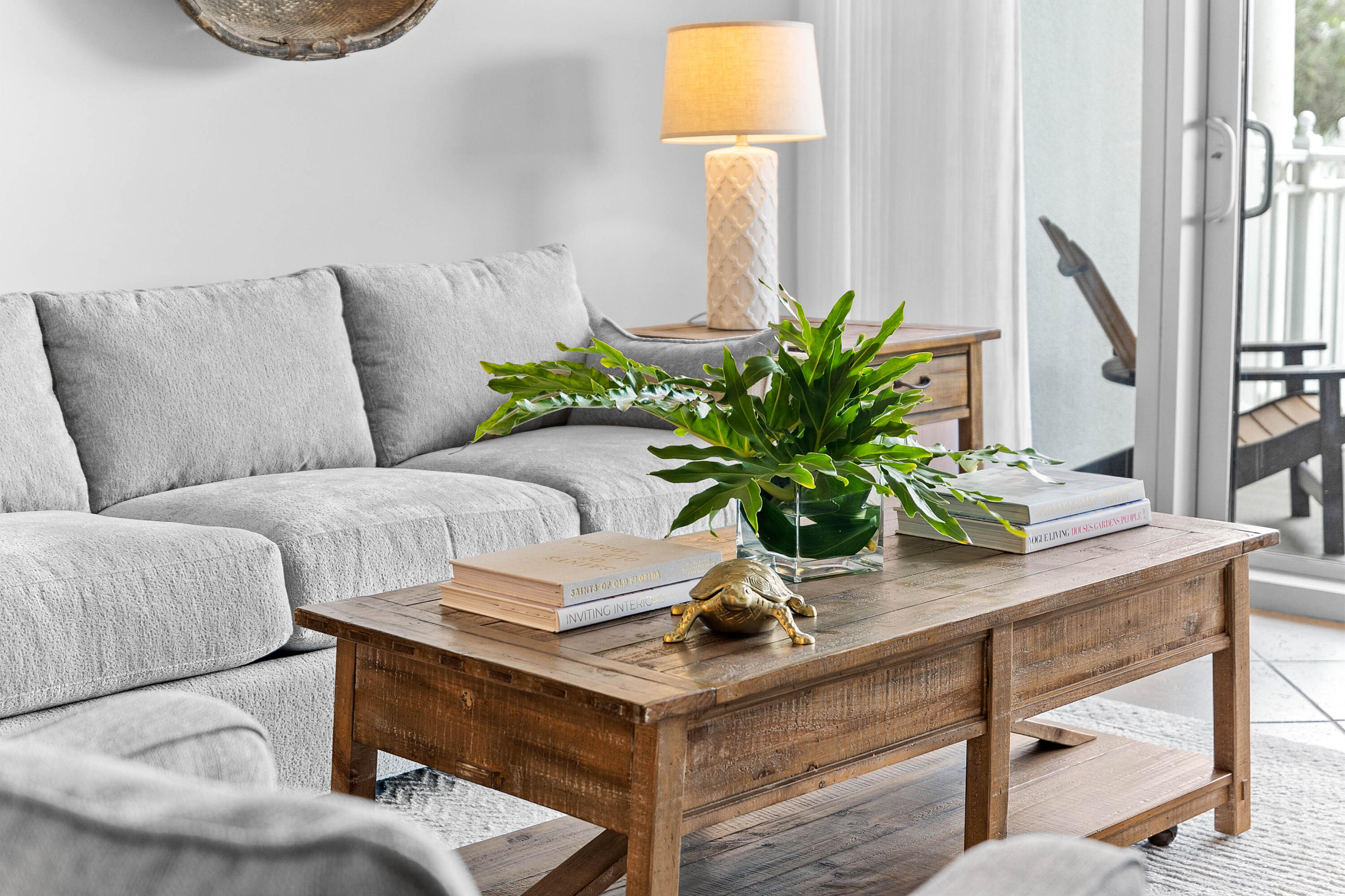 9961 East County Highway 30A, Unit 205 Inlet Beach, FL 32461 - Photo 6 of 45 a living room with furniture and a potted plant