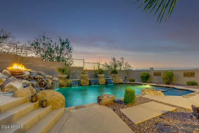 a view of a lake with outdoor space