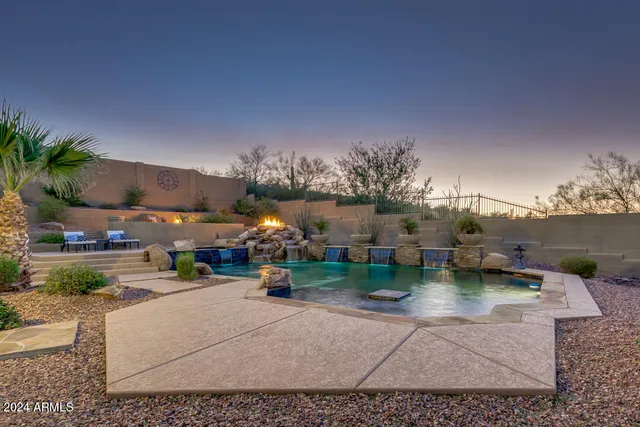 an outdoor space with patio