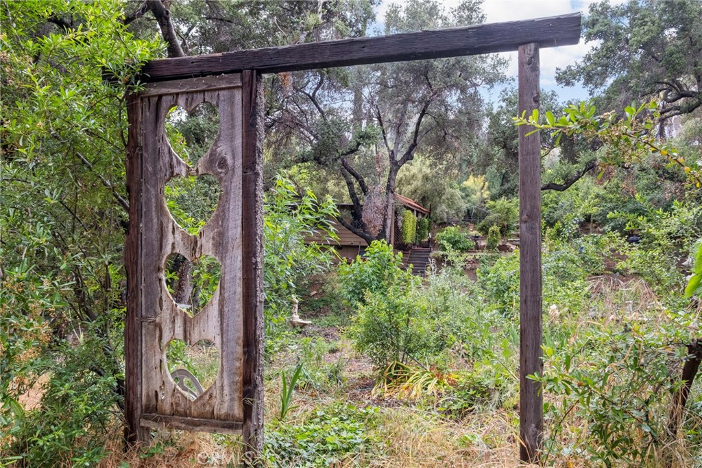42185 Oak Canyon Road Hemet, CA 92544 - Photo 29 of 42 a view of a backyard with large trees and plants