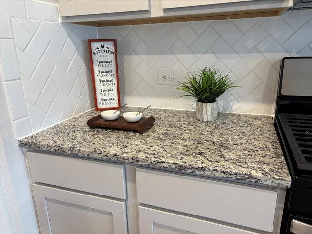 a view of a granite counter top