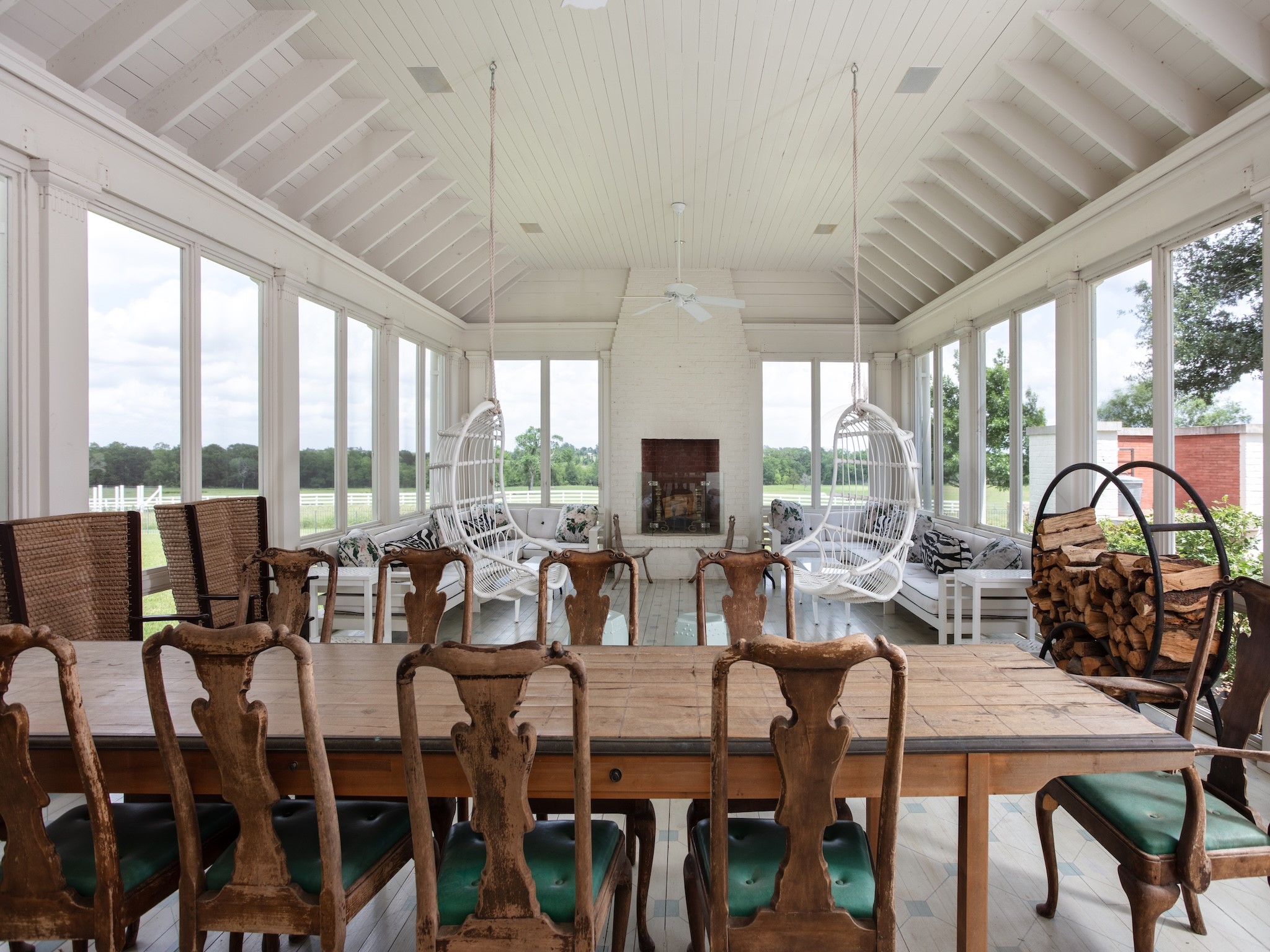 2228 Center Hill Road Bellville, TX 77418 - Photo 22 of 50 a view of a dining room with furniture window and outside view