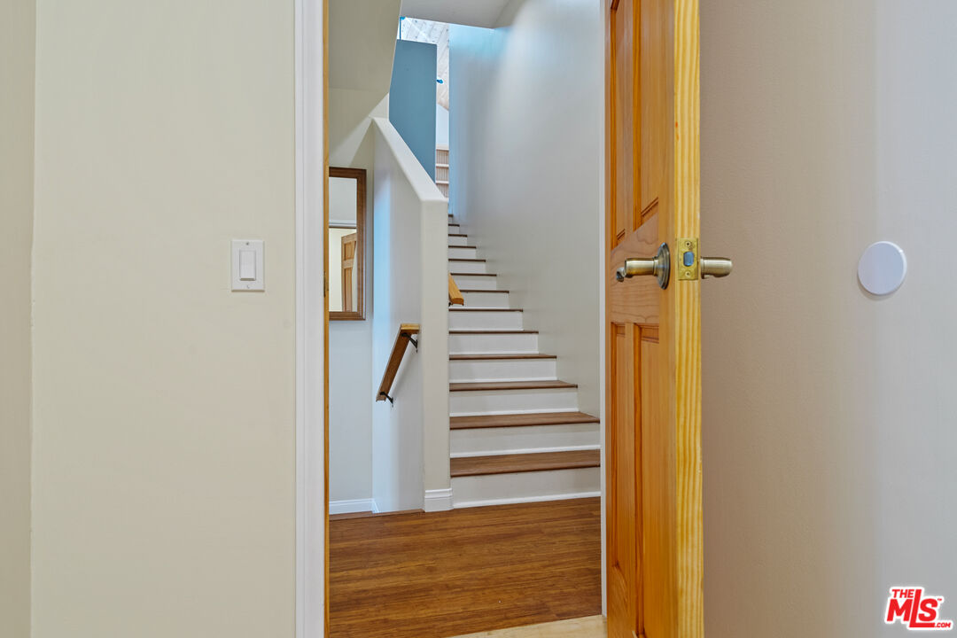 20912 Fontaine Road Topanga, CA 90290 - Photo 30 of 52 a view of entryway and hall with wooden floor