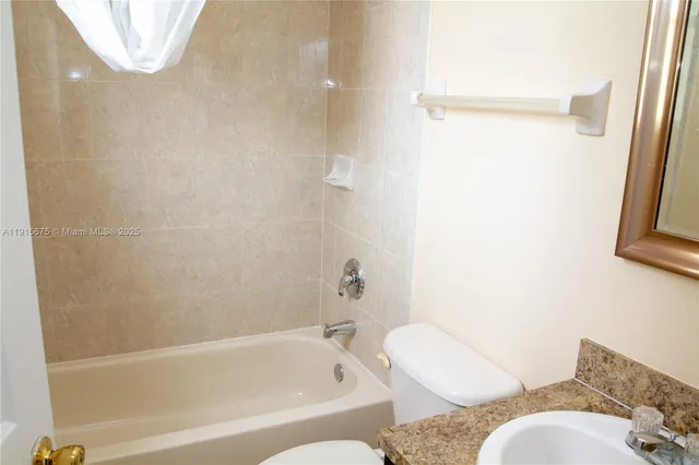 a bathroom with a toilet and a bathtub