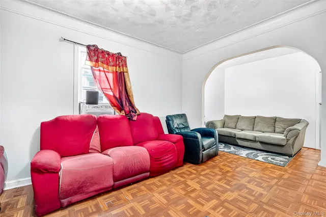 a living room with furniture and a couch