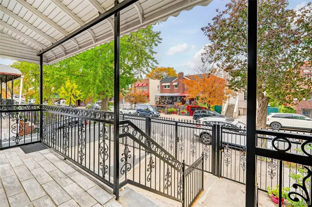 a view of city from a balcony