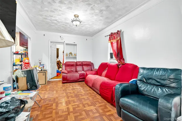 a living room with furniture and a couch