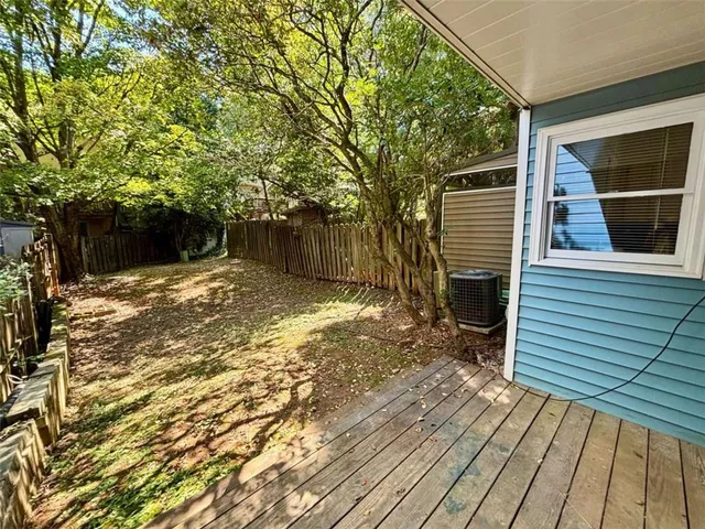 a view of backyard of house