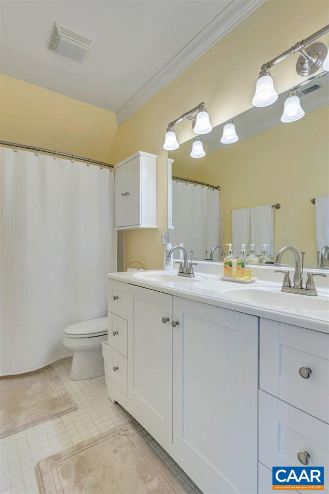 7920 Chestnut Grove Road Esmont, VA 22937 - Photo 15 of 34 a bathroom with a double vanity sink and a mirror