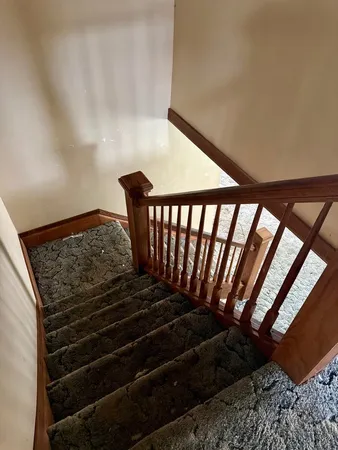 a view of stairs