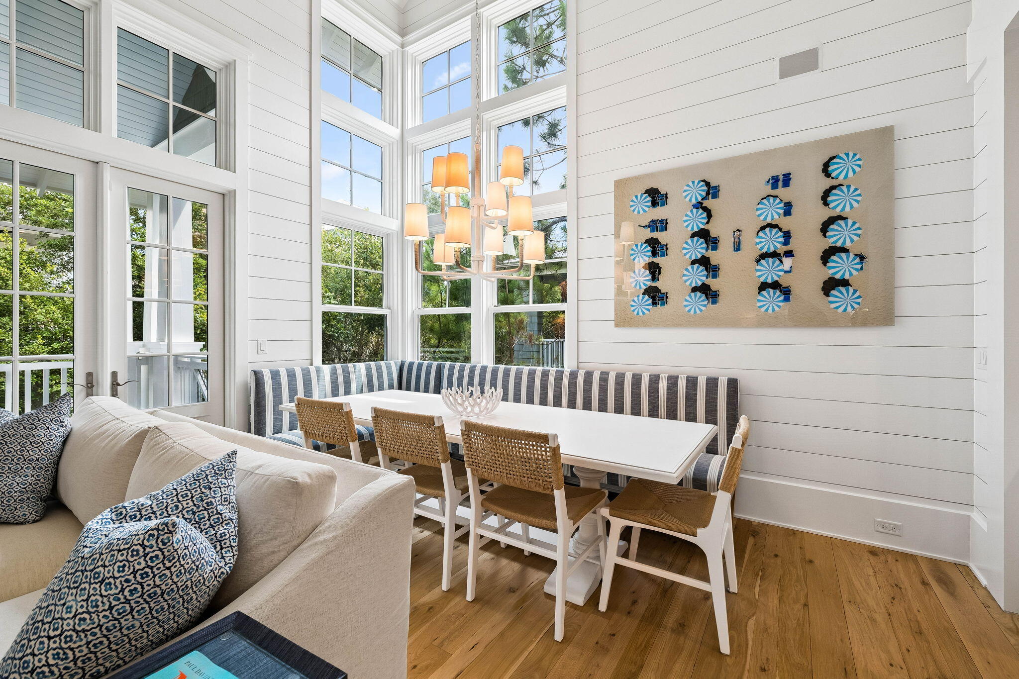 51 Shingle Lane Inlet Beach, FL 32461 - Photo 26 of 71 a view of a dining room with furniture and wooden floor