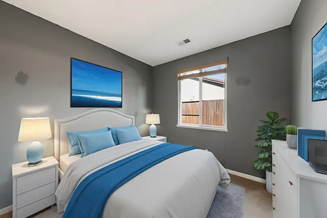 a view of a backyard with pathway