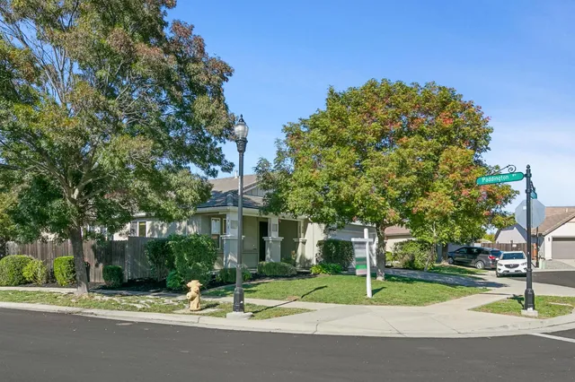 a view of road and trees in the background