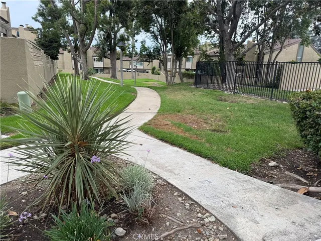 a view of outdoor space with garden