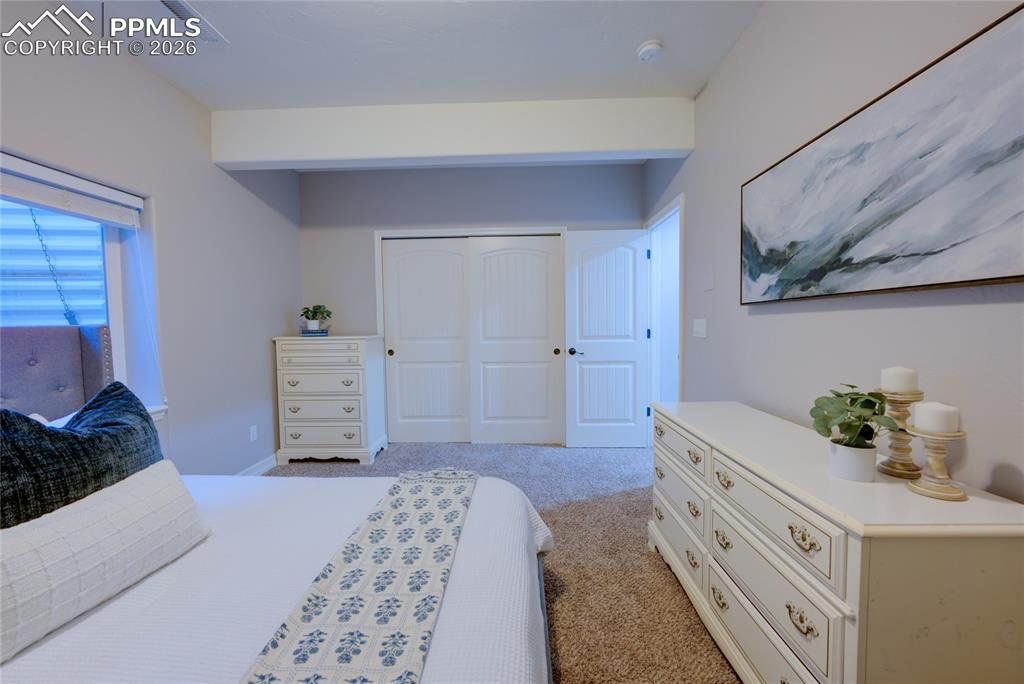 1112 Spectrum Loop Colorado Springs, CO 80921 - Photo 36 of 50 Bedroom featuring light colored carpet and a closet