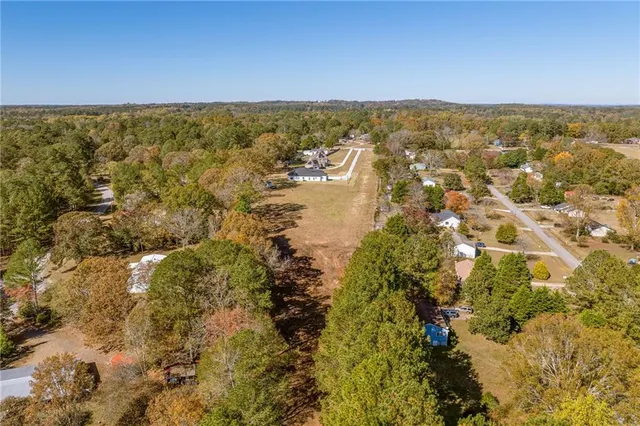 a view of a covered with lots of trees