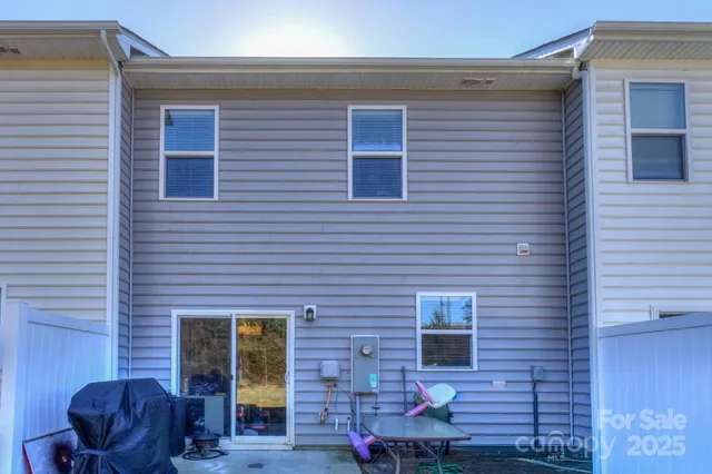 a brick building with a large windows