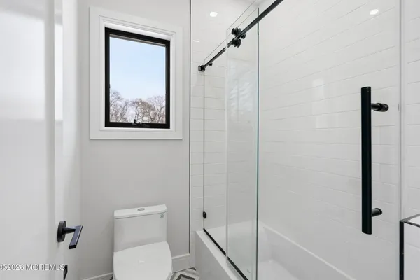 a close view of a shower curtain