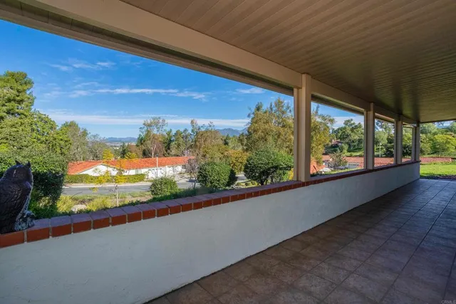 a view of a building from a window