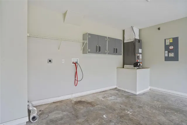 a view of a yard with porch and wooden floor