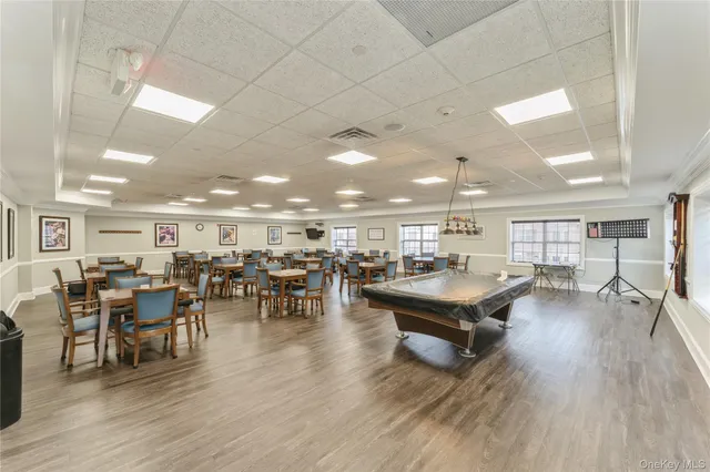 a view of a garage with furniture