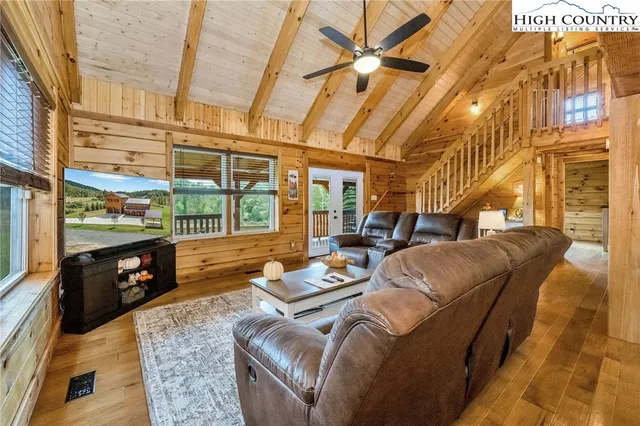 a outdoor living space with patio furniture