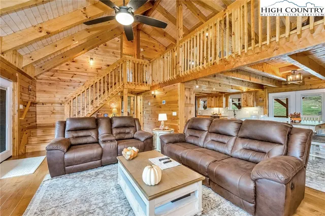 a outdoor living space with furniture