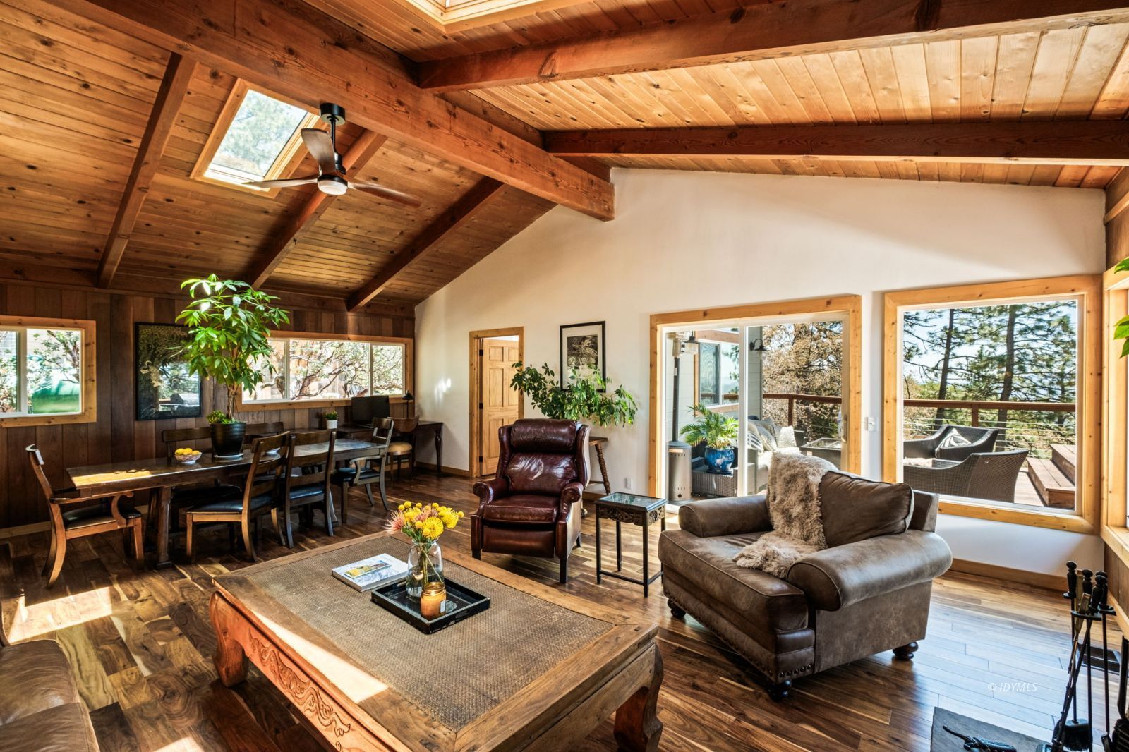 24750 Marion Ridge Drive Idyllwild, CA 92549 - Photo 5 of 45 a living room with furniture a wooden floor and next to a window