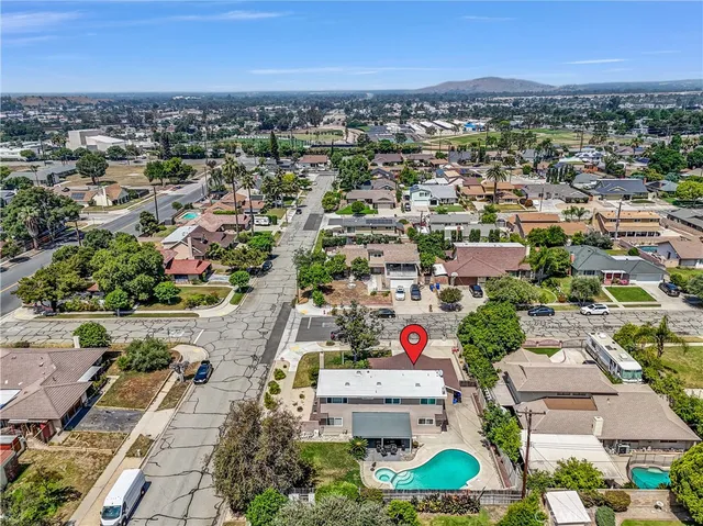 an aerial view of a city