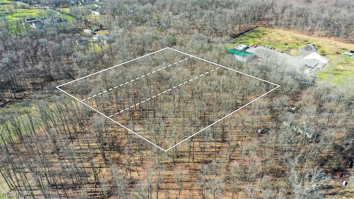 Rockwood Road Windsor, OH 44099 - Photo 14 of 19 Aerial view of property's location with property parcel outlined and a heavily wooded area