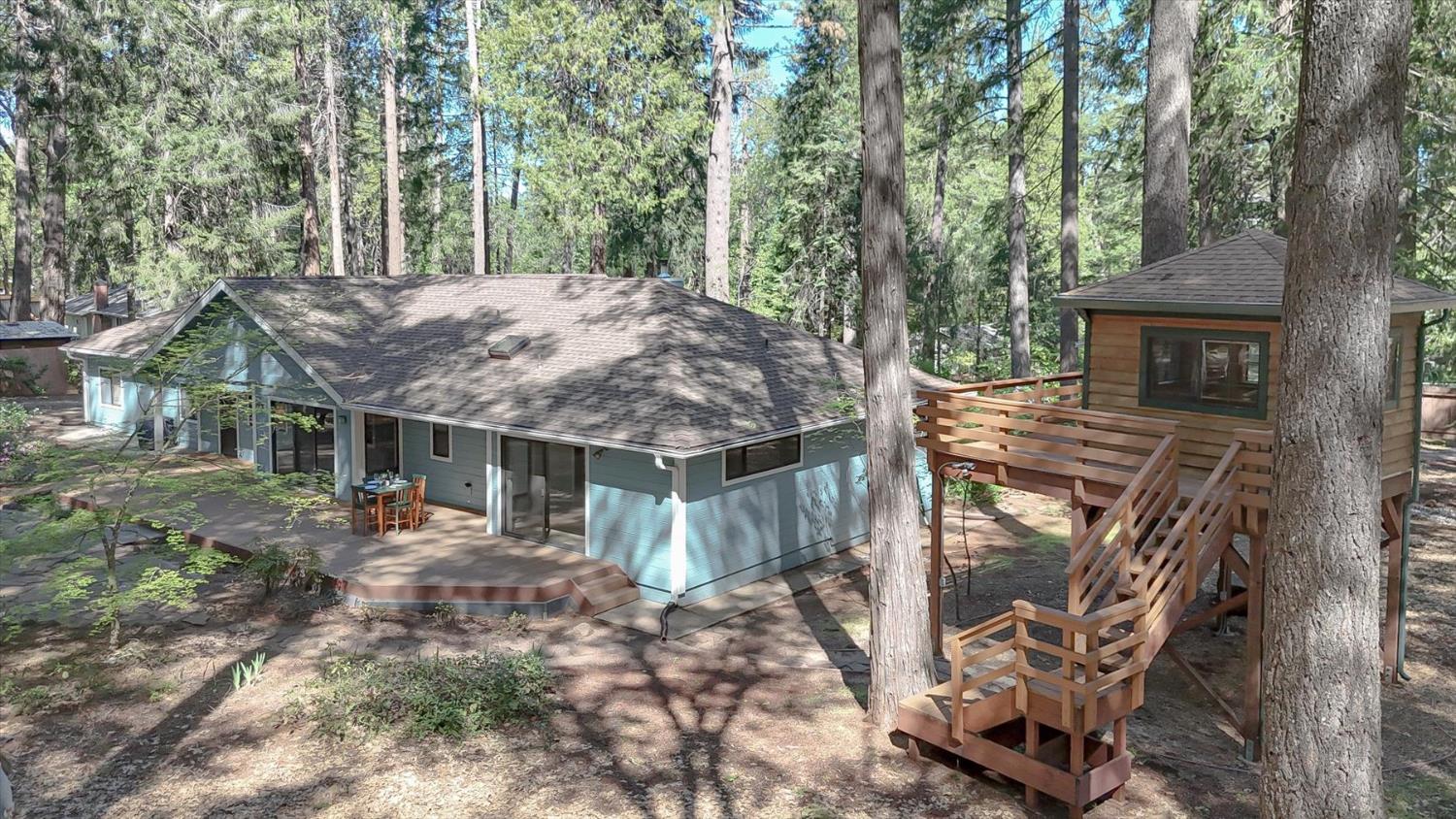 12523 Banner Lava Cap Road Nevada City, CA 95959 - Photo 34 of 57 a view of a house with backyard and sitting area