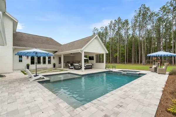 a view of a lake with a mountain