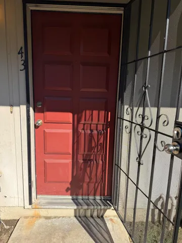 a view of front door