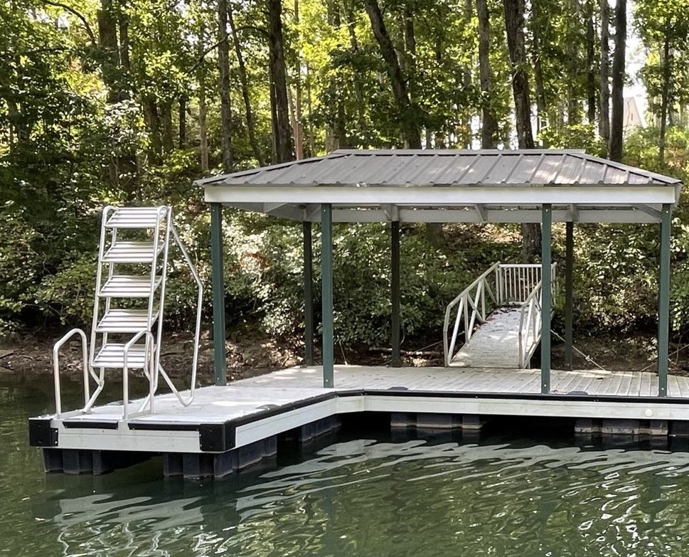 SAMPLE Dock. Dock NOT on property! Roof of ANY sort must be approved by Lake Services.